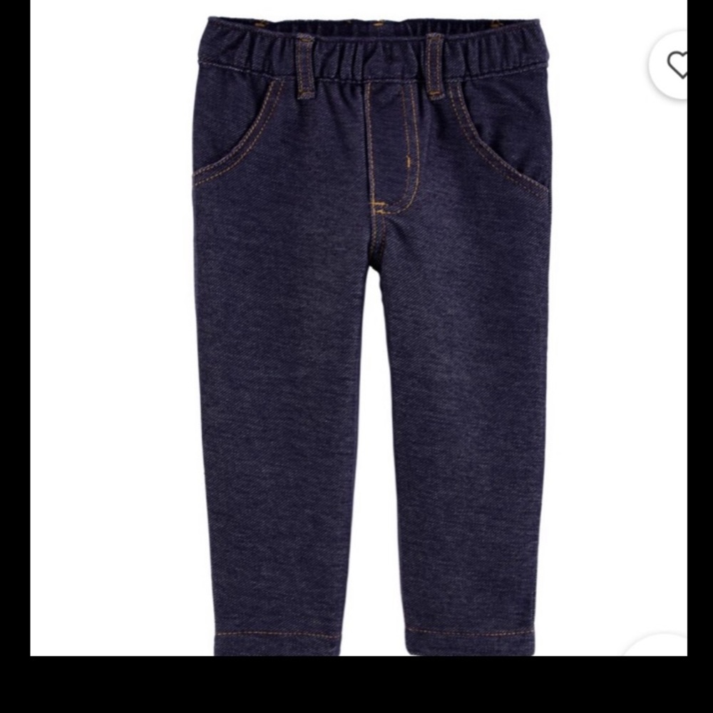 Carters Dark blue denim like skinny leg jeans